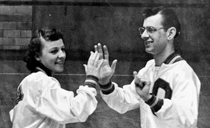 Image of Cheerleading team practices in Birchard